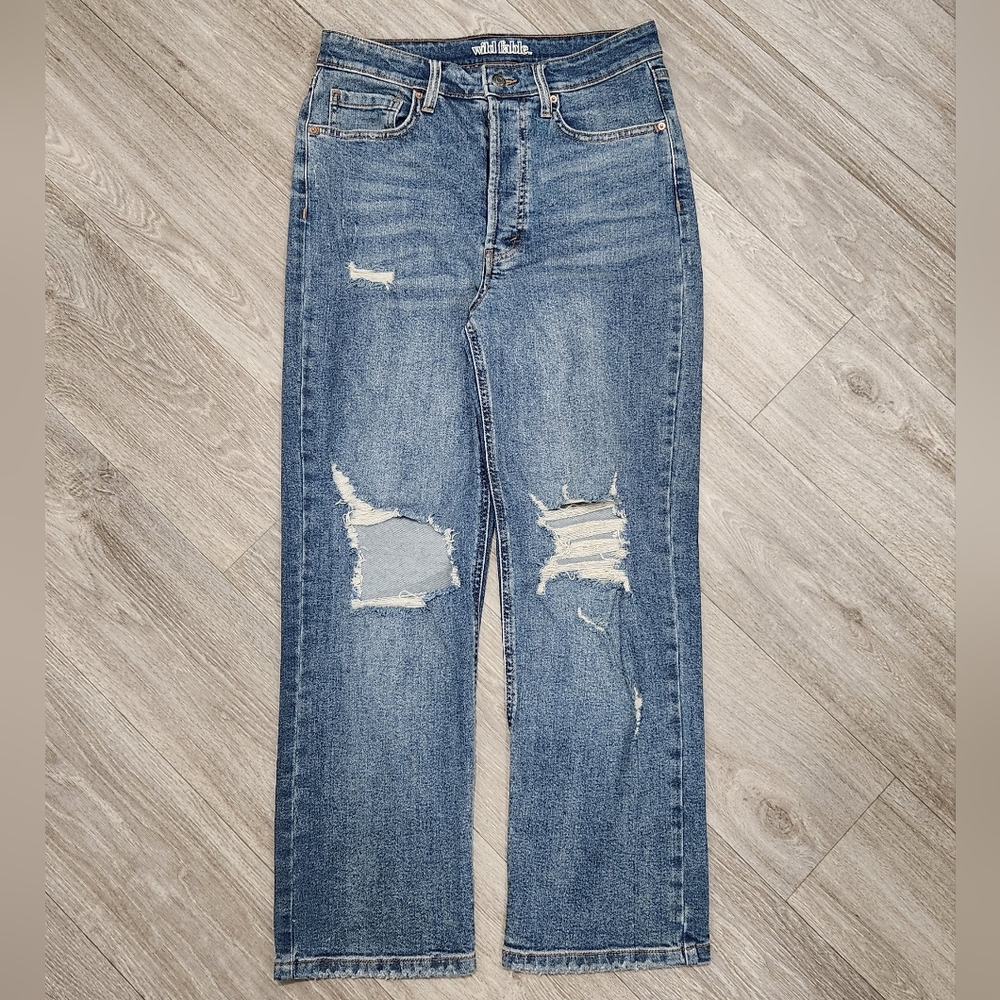 Wild Fable Distressed Straight Leg Jeans